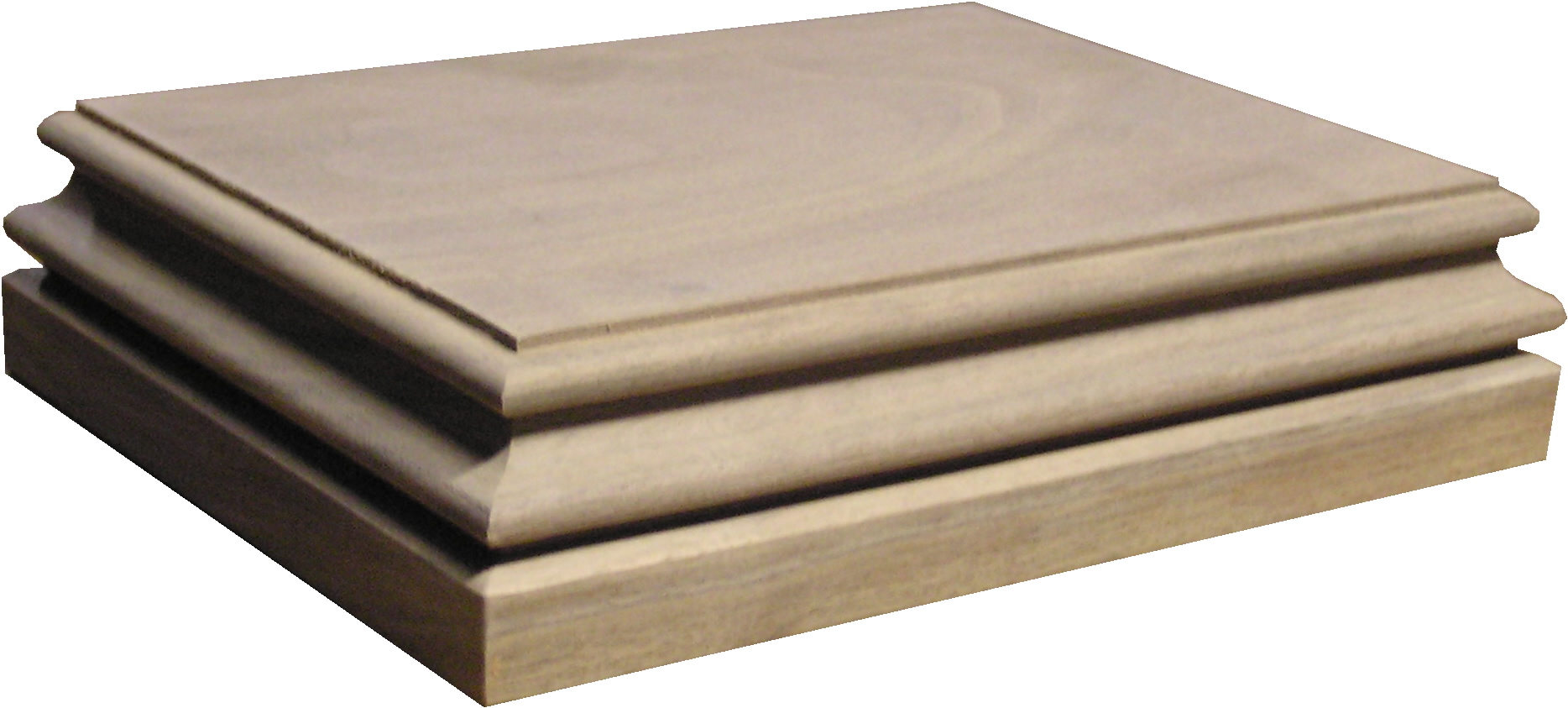 Rectangular hand made flat top base